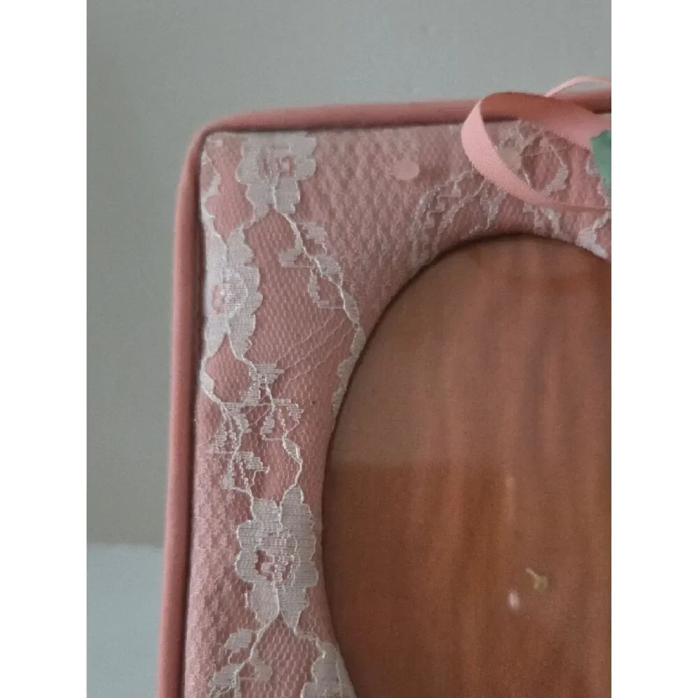 Pink Lace Floral Picture Frame
